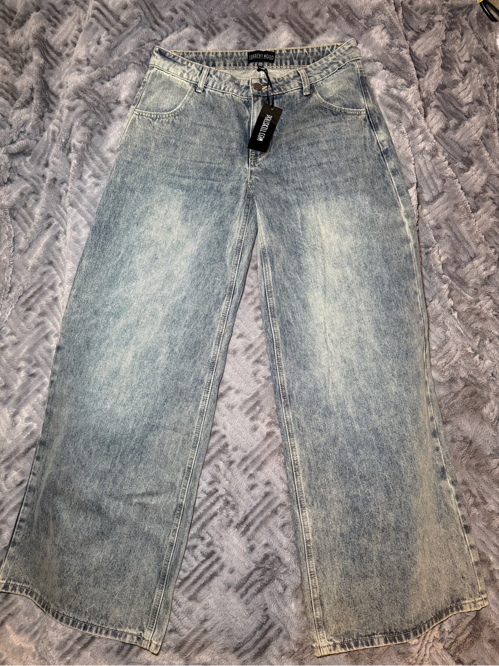 Dolls Kill | Sinful Attitude Stone Wash Wide Leg Jeans